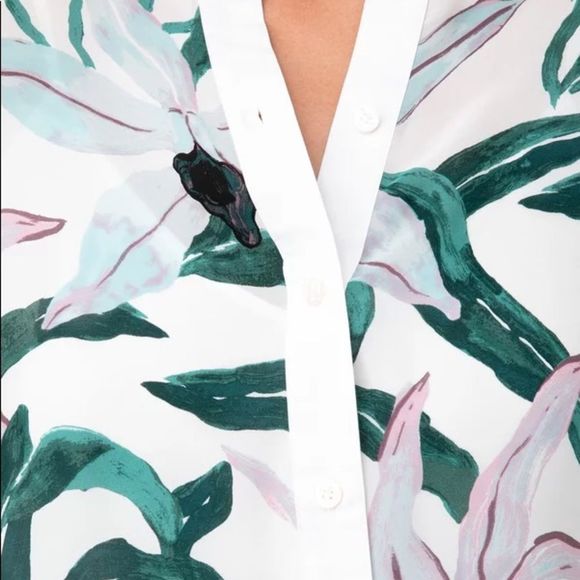 ❤️Tory Burch Desert Bloom Button Front Top S 2❤️ - Picture 3 of 5